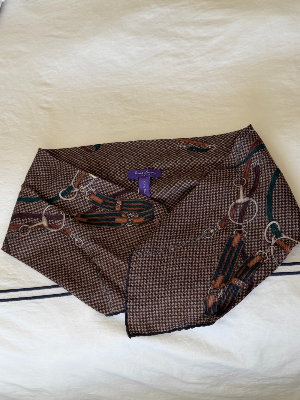 RALPH LAUREN COLLECTION EQUESTRIAN CASHMERE SILK NECKERCHIEF - Picture 10 of 15